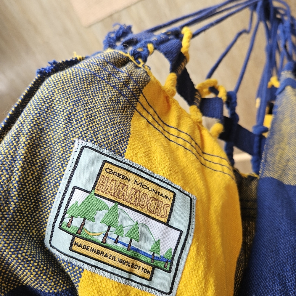 SOLD Yellow and Blue Hammock